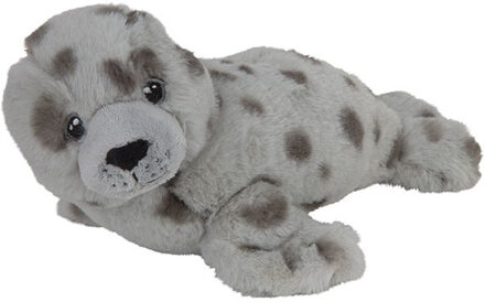 Pluche knuffel grijze zeehond van 24 cm - Knuffeldier Zwart