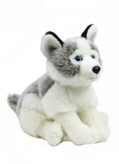 Pluche knuffel Husky hond 38 cm - Knuffeldier Wit
