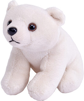 pluche knuffel ijsbeer - wit - 13 cm