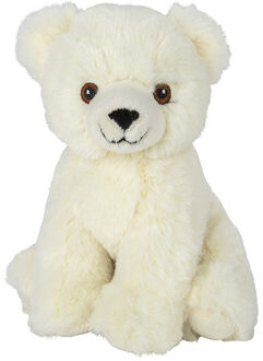 Pluche knuffel ijsbeer - wit - 16 cm - ijsberen - pooldieren knuffel