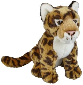 pluche knuffel Jaguar luipaard - 28 cm - bruin gevlekt - wilde dieren knuffel