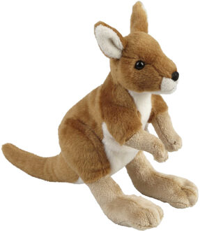 pluche knuffel Kangoeroe - 18 cm - Dieren knuffels uit Australie Multi