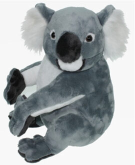 Pluche knuffel koala beer - grijs - 33 cm - Dieren knuffels voor kinderen