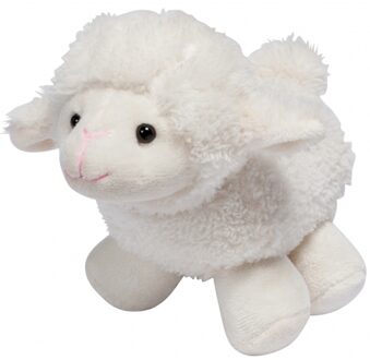 Pluche knuffel lammetje/schaap van 16 cm - Knuffel boederijdieren Wit