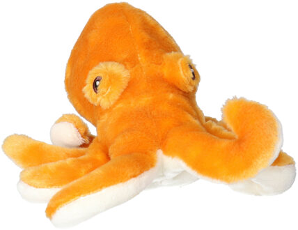 Pluche knuffel octopus/inktvis - 18 cm - oranje - Knuffeldier Rood