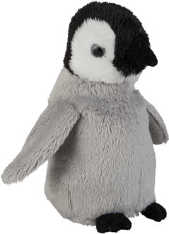 pluche knuffel - pinguin kuiken - grijs - 15 cm - Pooldieren