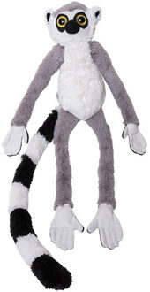 Pluche knuffel ringstaart Maki - aap - 60 cm - knuffeldier - speelgoed - voor kinderen - jungledier