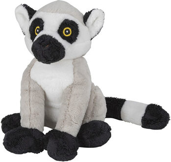 Pluche knuffel ringstaart maki aap van 19 cm
