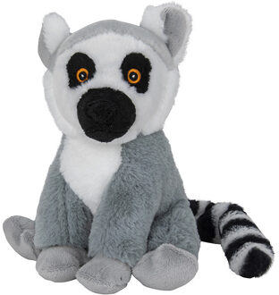 Pluche knuffel ringstaart maki aap van 21 cm Multi