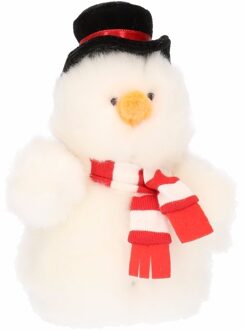 Pluche knuffel sneeuwpoppetje 14 cm