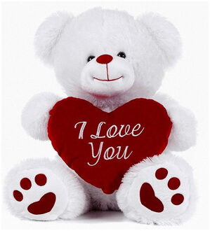 Pluche knuffel Valentijn I Love You beertje 27 cm - Knuffelberen Multikleur