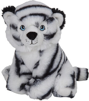 Pluche knuffel witte tijger van 16 cm Multi