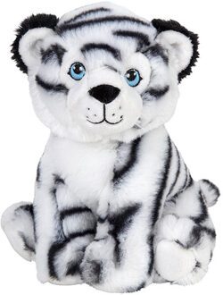 Pluche knuffel witte tijger van 19 cm Multi
