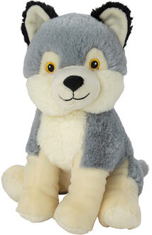 Pluche knuffel wolf van 25 cm - Knuffeldier Multikleur