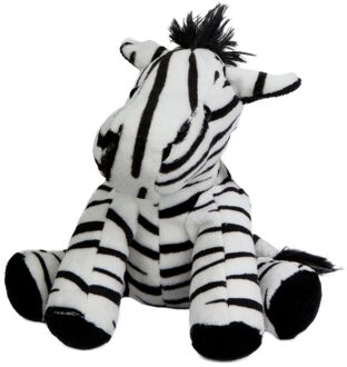 Pluche knuffel zebra 19 cm - Knuffeldier Multikleur