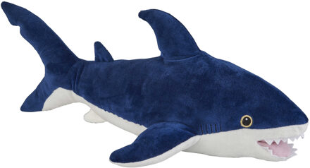Pluche knuffel zeedieren Blauwe Haai van 33 cm