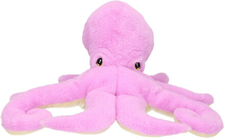 Pluche knuffel zeedieren Inktvis/octopus van 33 cm - Knuffel zeedieren Paars