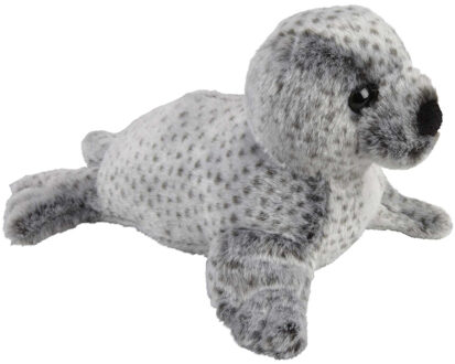 Pluche knuffel zeehonden pup - grijs - 35 cm - zeedieren