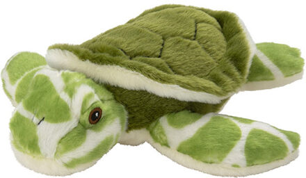 Pluche knuffel zeeschildpad van 19 cm - Knuffeldier Multikleur