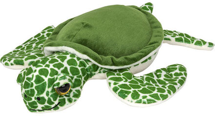 Pluche knuffel zeeschildpad van 30 cm - Knuffel zeedieren Multikleur