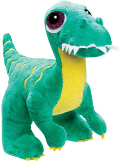 Pluche knuffeldier dinosaurus - Velociraptor - groen - 24 cm - Dino thema