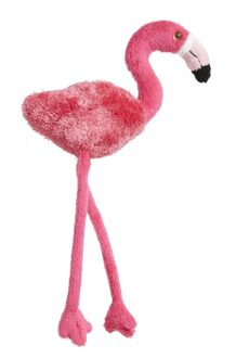 pluche knuffeldier Flamingo - roze - vogel - 23 cm - Knuffels cadeau - magneet