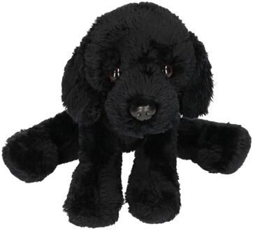 pluche knuffeldier hond - Zwarte Labrador - 15 cm - Honden