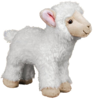 Pluche knuffeldier Lammetje/Schaap 25 cm - Knuffel boederijdieren Beige