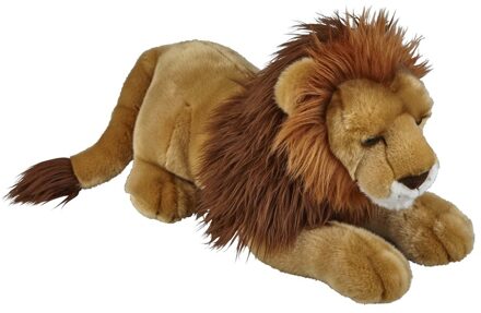 Pluche knuffeldier Leeuw - 50 cm - groot - leeuwen - safaridieren Multi