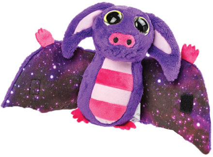 Pluche knuffeldier vleermuis - paars/roze - 17 cm - speelgoed Multi