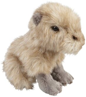 Pluche knuffeldier - waterzwijn/capibara - beige - zittend - 18 cm - speelgoed