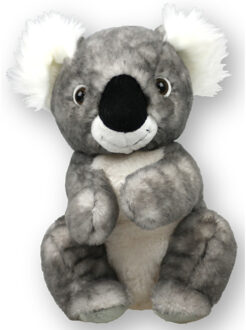 pluche koala beer knuffeldier - grijs - zittend - 22 cm