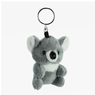 Pluche Koala knuffel dier - sleutelhanger - grijs - 10 cm - kleine knuffels