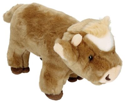 Pluche koe - bruin - 30 cm - boerderij knuffels