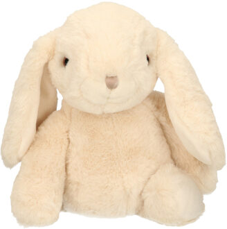 pluche konijn knuffeldier - creme wit - staand - 25 cm - luxe knuffels