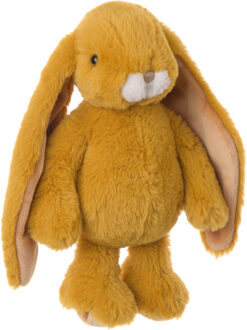 pluche konijn knuffeldier - dark okergeel - staand - 30 cm - luxe knuffels