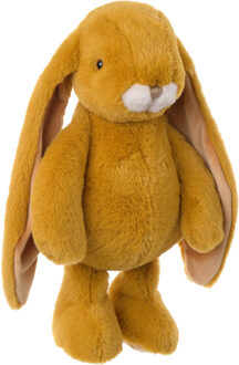 pluche konijn knuffeldier - dark okergeel - staand - 40 cm - luxe knuffels