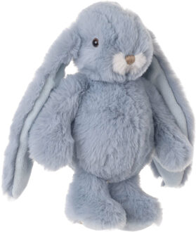 pluche konijn knuffeldier - lichtblauw - staand - 22 cm - luxe knuffels