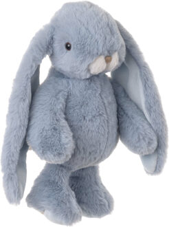 pluche konijn knuffeldier - lichtblauw - staand - 30 cm - luxe knuffels