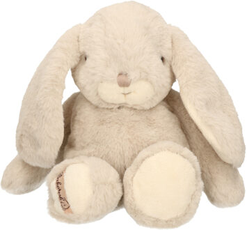 pluche konijn knuffeldier - lichtgrijs - staand - 25 cm - luxe knuffels
