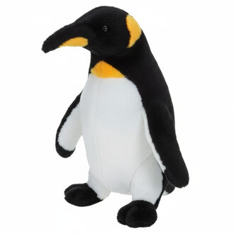 Pluche Konings Pinguin knuffel - zwart/wit - 36 cm - Pooldieren Multi