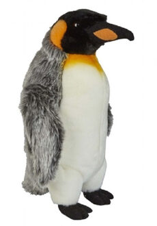 Pluche koningspinguin knuffel 32 cm knuffeldieren - Vogel knuffels Multikleur