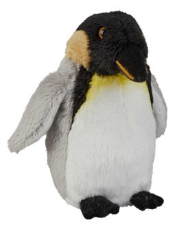 Pluche koningspinguin knuffel - zwart/wit - 15 cm - dieren knuffels
