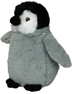 Pluche Koningspinguin kuiken -17 cm -pinguin knuffel