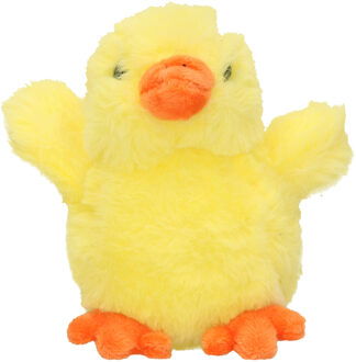 Pluche kuiken of kleine kippen knuffeldier - geel - 12 cm - Pasen thema - Kuikens / kippen knuffels