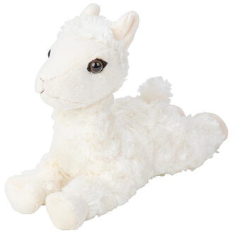 Pluche lama knuffel van 23 cm - Knuffeldier Wit