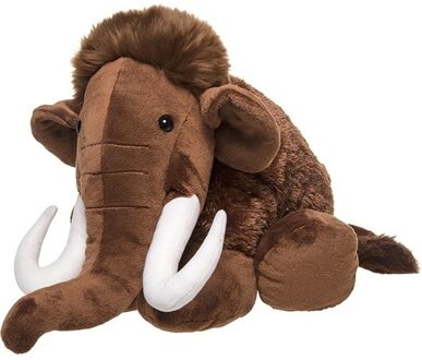 Pluche mammoet knuffel - 40 cm - bruin - prehistorisch - knuffeldier - voor kinderen - ijstijd