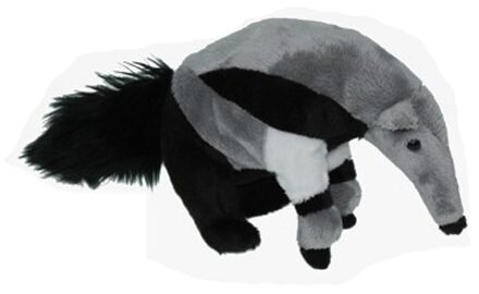 pluche miereneter knuffel - 23 cm - dieren knuffels - met pruizige staart Multi