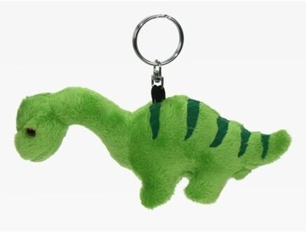Pluche mini knuffel Brontosaurus dinosaurus sleutelhanger 16 cm
