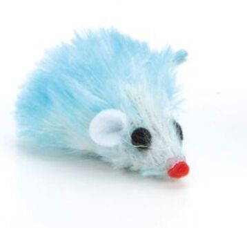 Pluche muis blauw 5 stuks